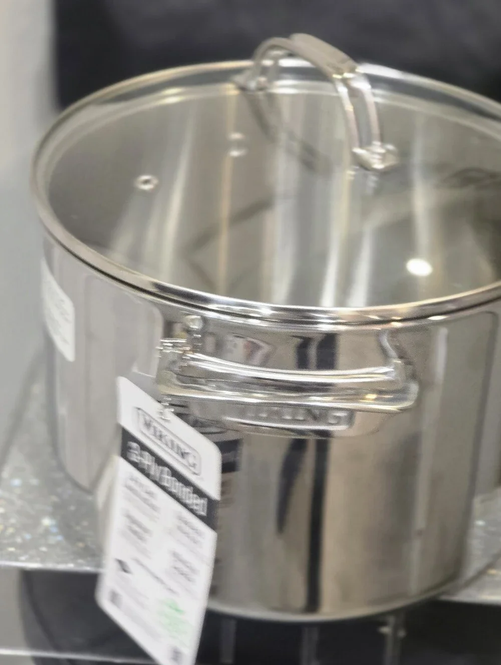 Viking 3-Ply Bonded Stainless Steel 8QT Stock Pot with Lid - Silver